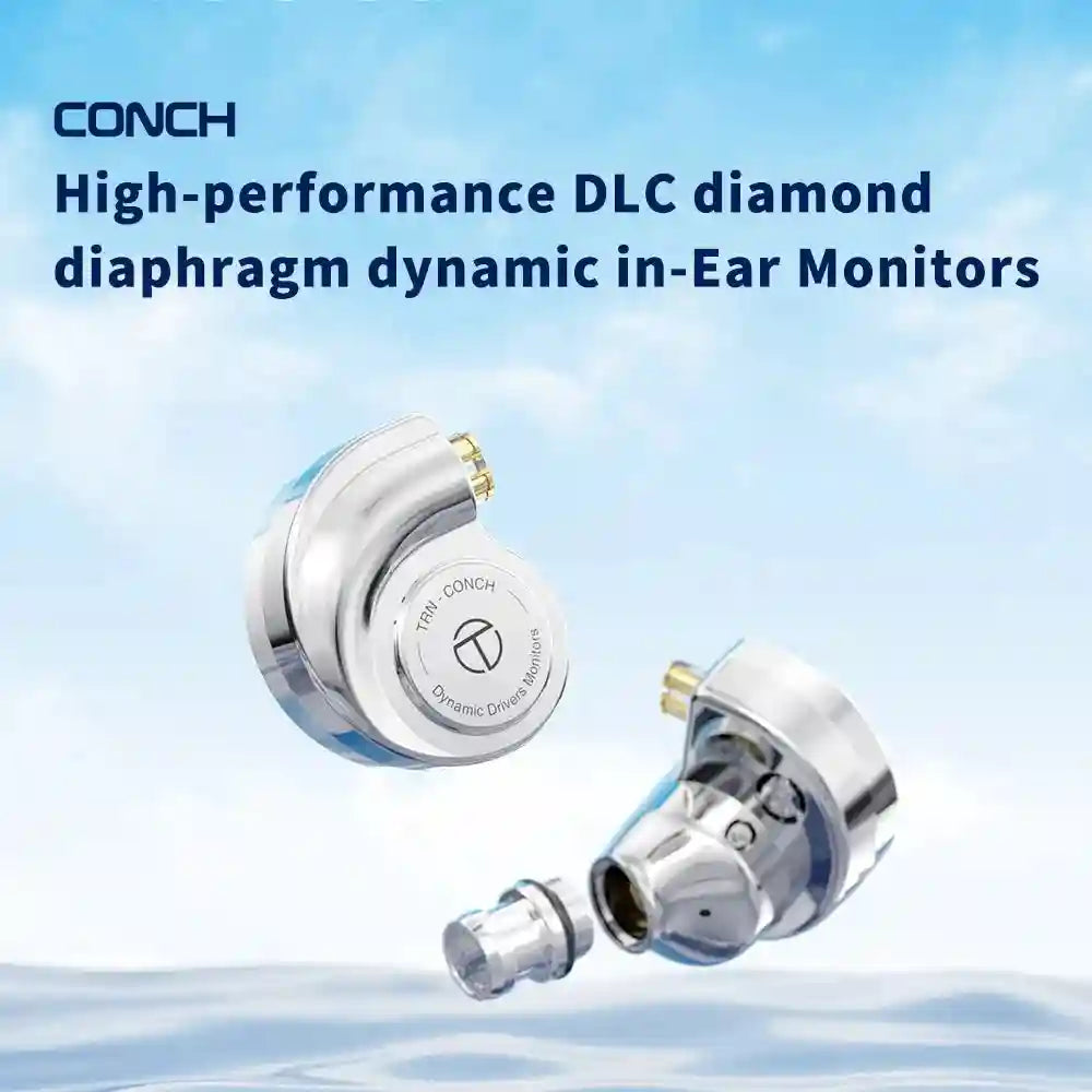 TRN Conch IEMs with DLC Dynamic Driver and Precision Tuning Nozzles Tidesmit