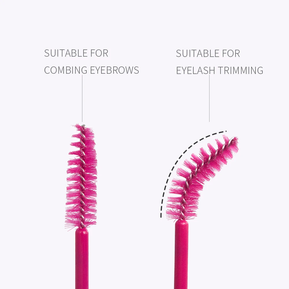 Disposable Eyelash Brushes for Extensions - Premium Soft Crystal Wands False Eyelashes Tidesmit
