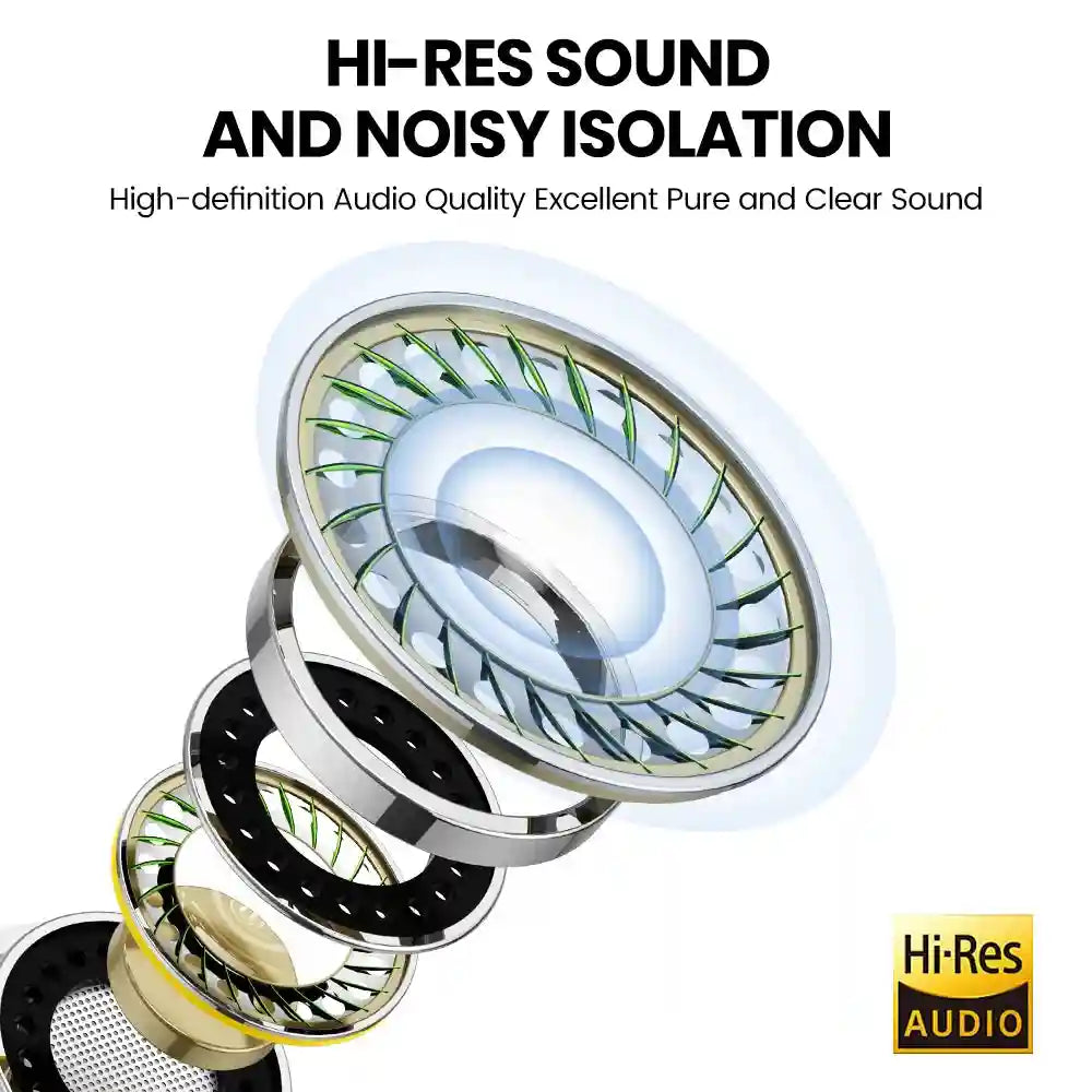 Wired Earphones With Microphone - 3.5mm In-Ear Noise Isolating Headset Tidesmit