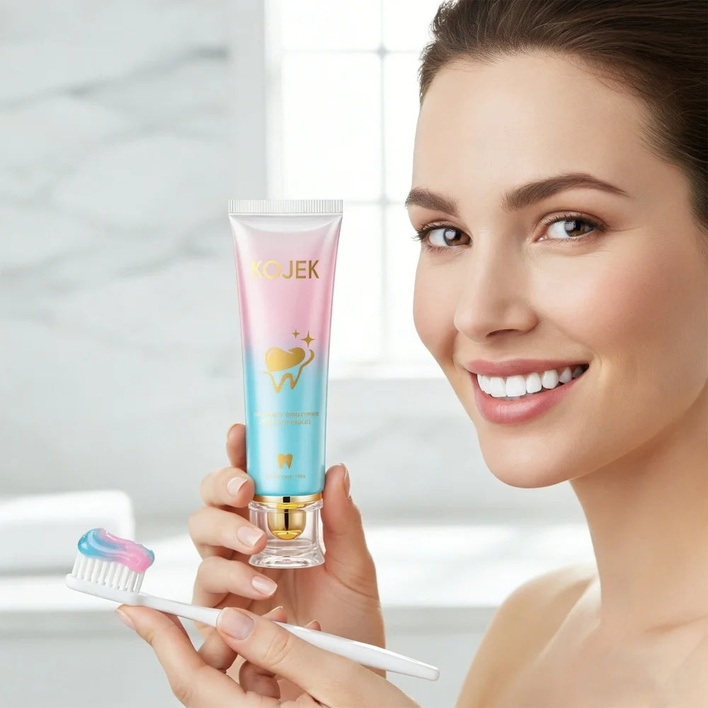 Tidesmit Niacinamide whitening toothpaste tube for stain removal, fresh breath, and plaque control.