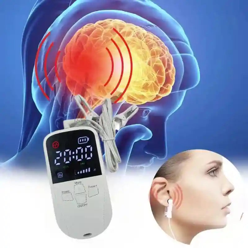 Vagus Nerve Stimulation Device for Sleep - Portable White Ear Clip Relaxation Treatment Tidesmit