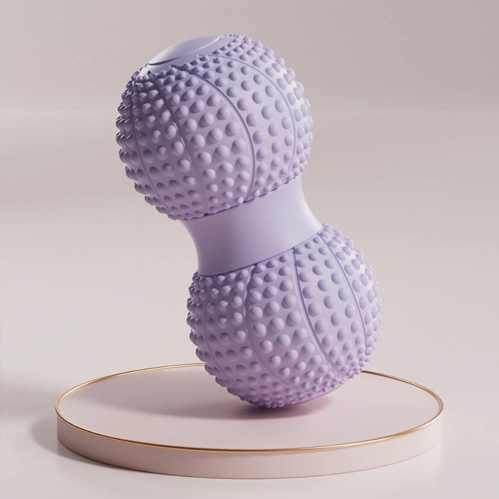 Peanut Massage Ball for Deep Tissue Back Pain Relief - 6.5cm TPE Tool Back Massage Instrument PURPLE Tidesmit