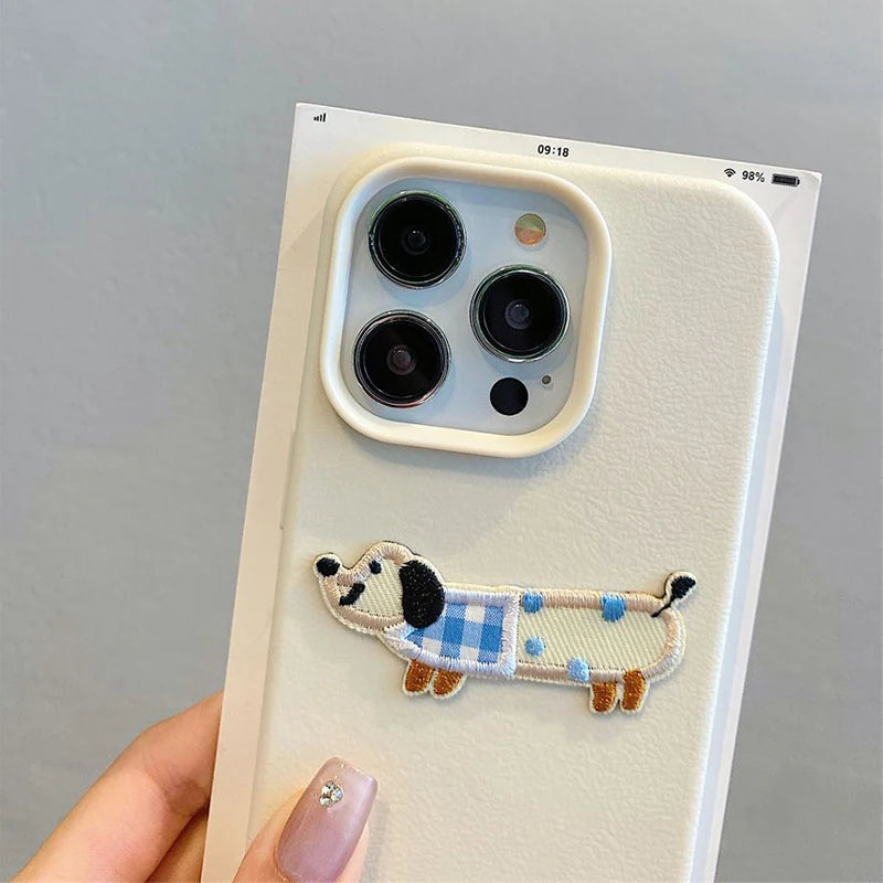 3D Cartoon Dog Phone Case - Shock-Absorbing Cover for iPhone Series Tidesmit
