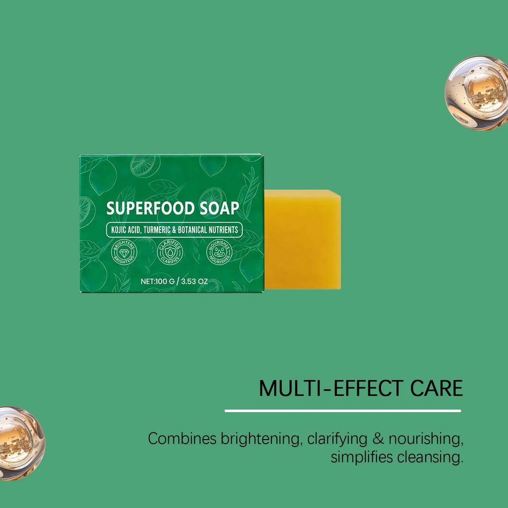 Natural Turmeric Soap for Face & Body Cleanser Handmade Superfood Soap Bar Moisturizing Brightening Skin Exfoliating Face Wash