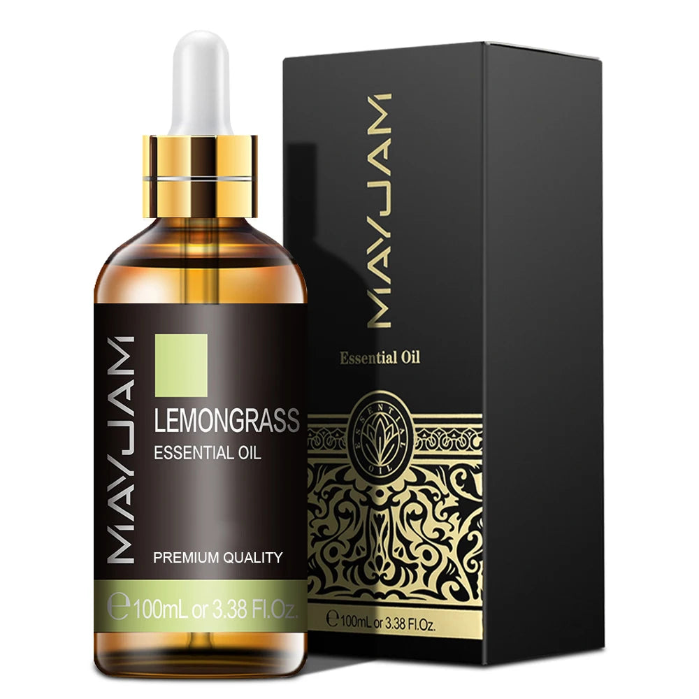 100ML Lemongrass Essential Oils For Humidifier Diffuser Lavender Vanilla Eucalyptus Candle Making Fragrances Oil