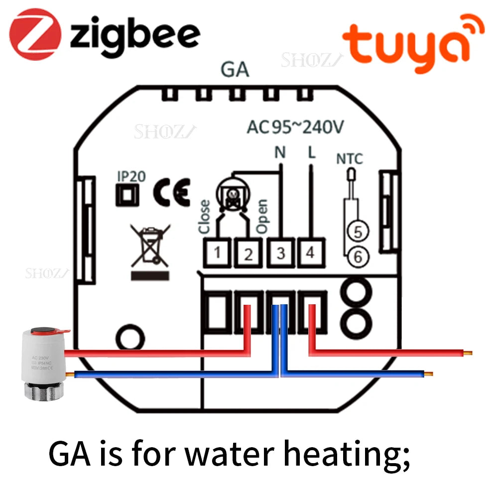 TUYA Smart Touch ZIGBEE&WIFI Thermostat LCD Screen Water Heating Electirc Floor Heating Water Gas Boiler Temperature Controller