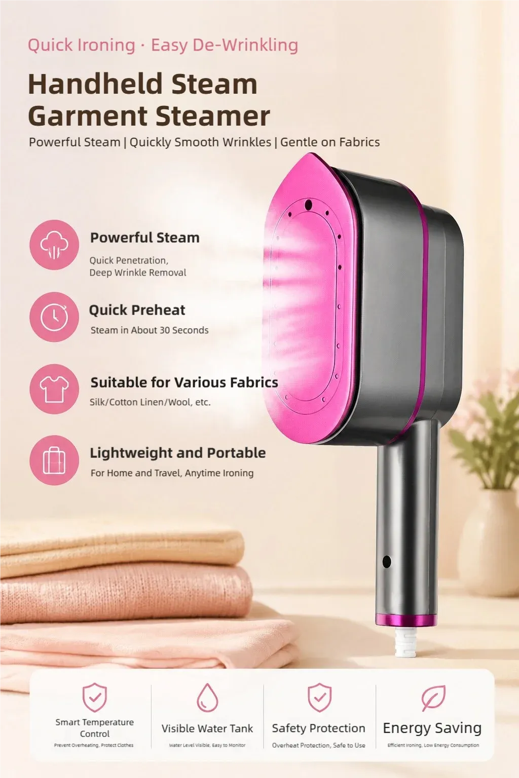 Tinsol 2-in-1 Handheld Steam Iron