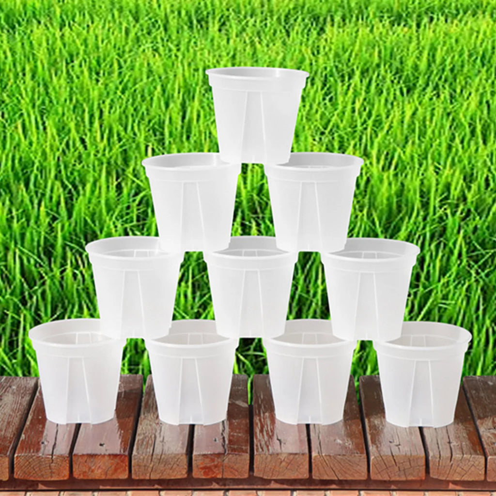 Round Flower Pots Root Control and Breathable Resin Planters with Drainage for Outdoor Orchid Plants Flower