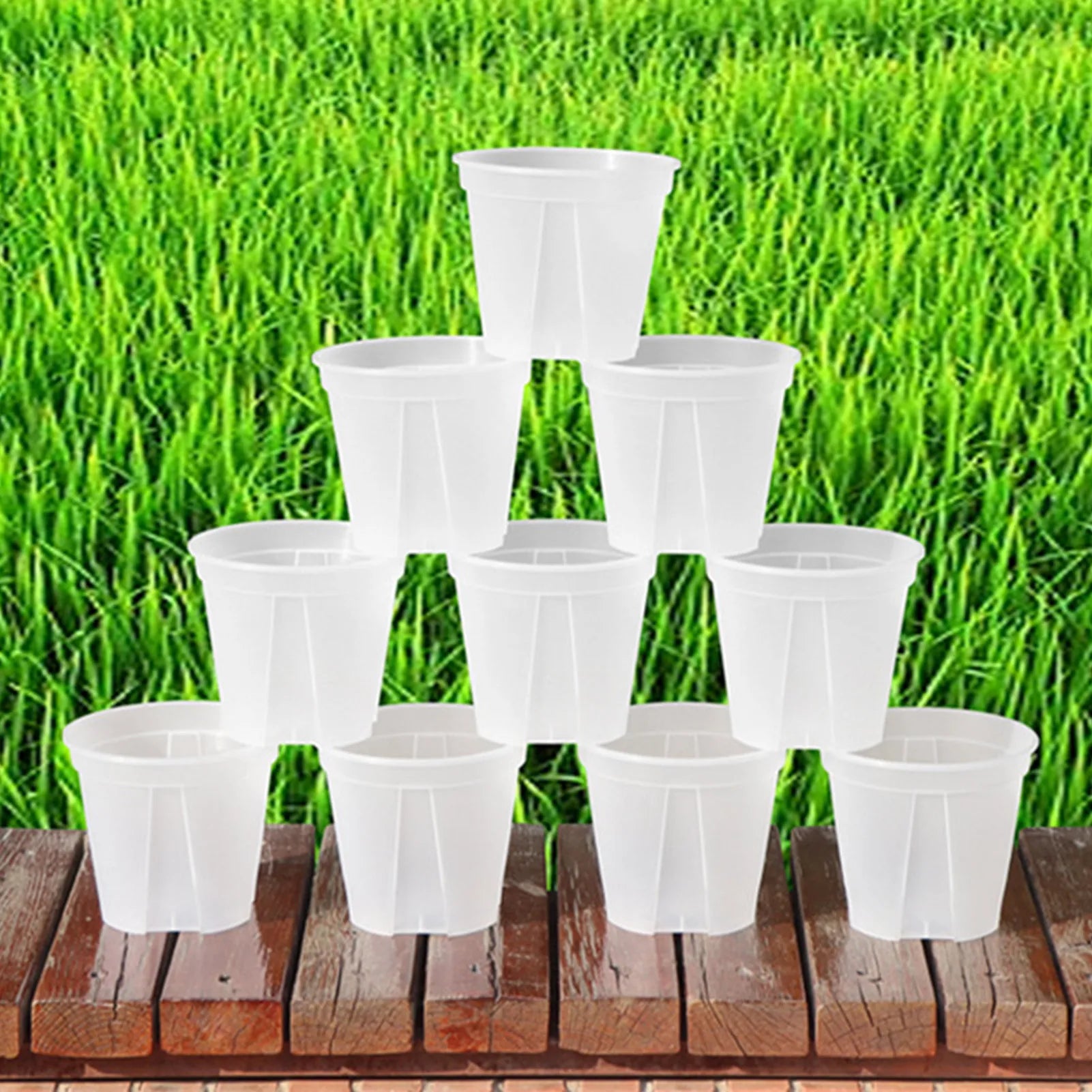 Round Flower Pots Root Control and Breathable Resin Planters with Drainage for Outdoor Orchid Plants Flower