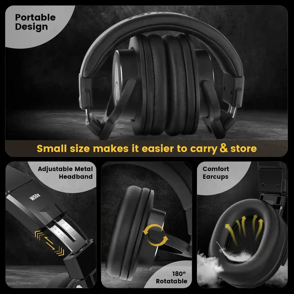Studio Monitoring Headphones | Wired Over-Ear Audio - Tidesmit W50X Tidesmit