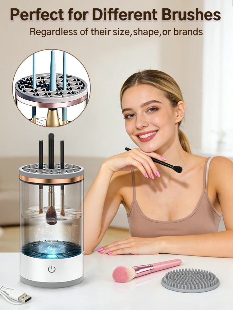 Electric Makeup Brush Cleaner - 3-in-1 Automatic PMU Device Permanent Makeup Machines Tidesmit
