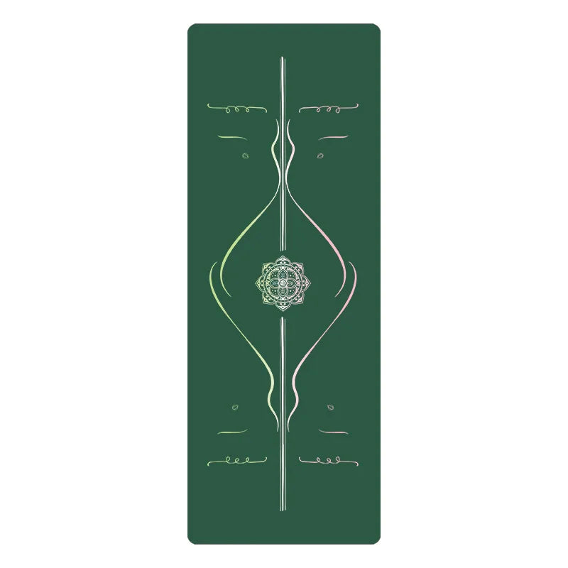 Professional PU Natural Rubber Yoga Mat, Non-Slip Grip Thickened Shock-Absorbing Exercise Dance Fitness Mat