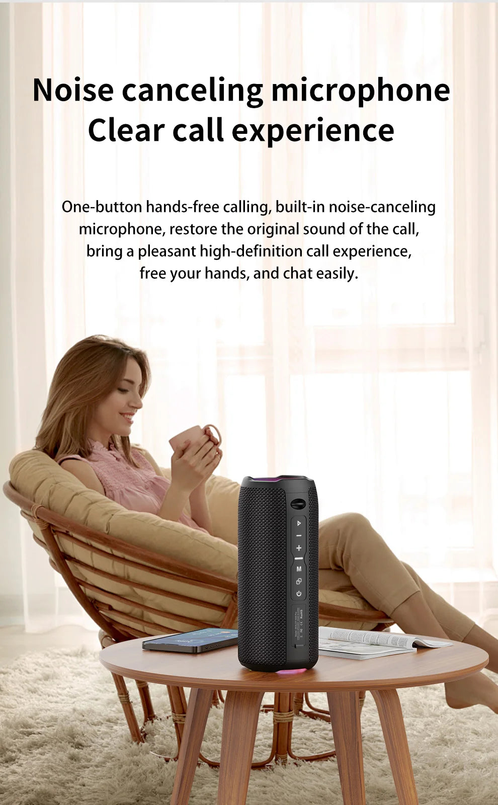Zealot S49 pro Wireless Speaker,Outdoor Portable Subwoofer Speaker Waterproof IPX 6,, Dual Pairing,3000mAh.