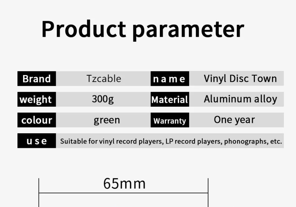50Hz LP Vinyl Record Player Universal Music Player Aluminum Alloy Disc Turntable Stabilizer With Level Accessories Weight Clamp