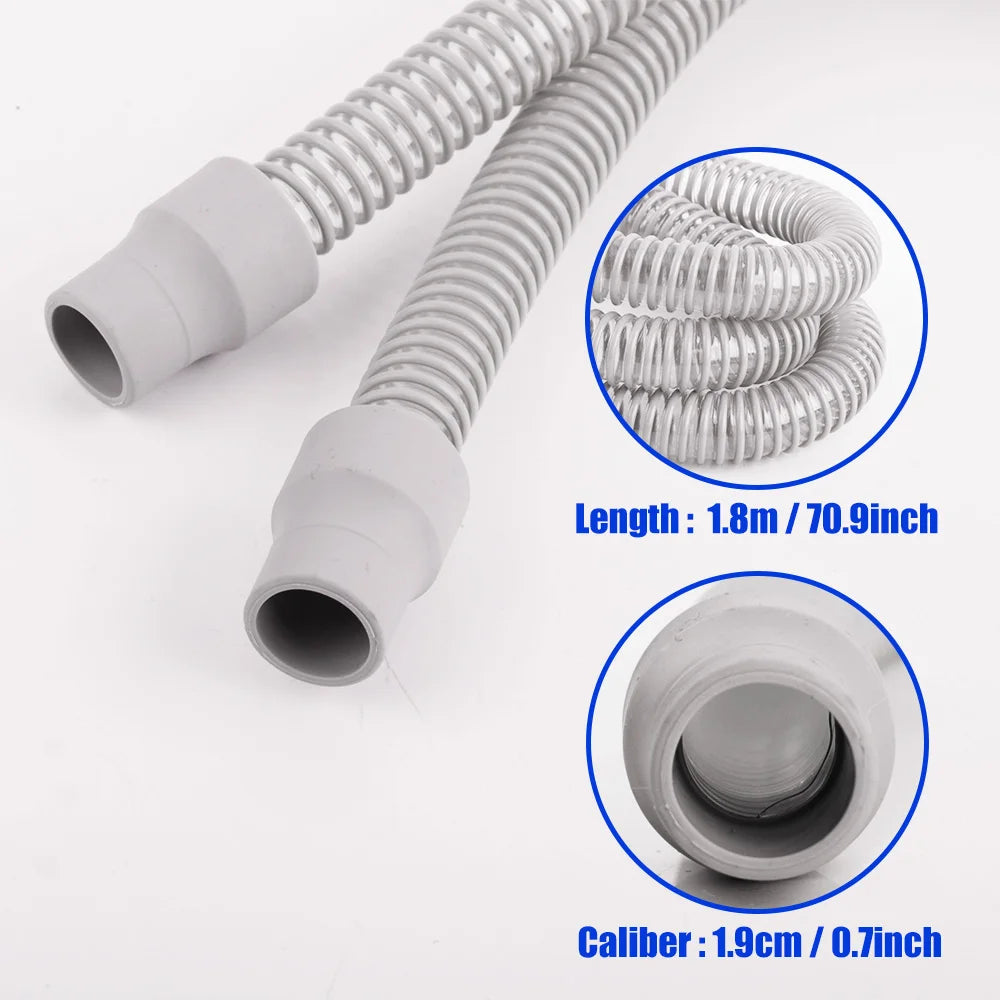 1.8M CPAP Hose CPAP Tubing CPAP Pipe Auto APAP Anti Snoring Apnea Respitor Ventilator 22MM Tubing Hose + Hose Cleaning Brush Kit