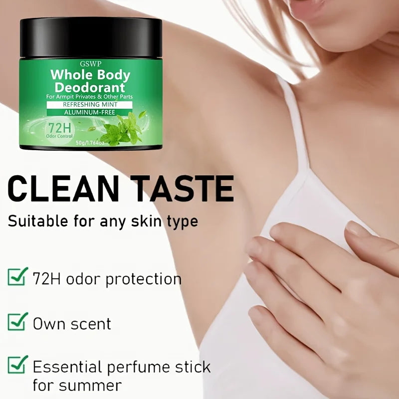Tidesmit GSWP Mint Deodorant Balm for underarms and feet, 50g/100g all-over body odor protection.