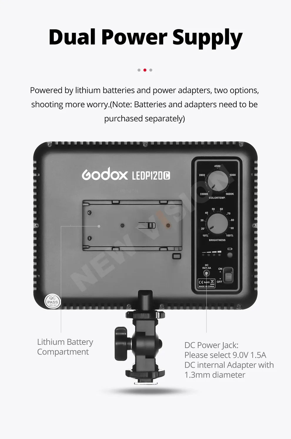 LED Video Light Panel | Adjustable Studio Lighting for Content Creation Tidesmit