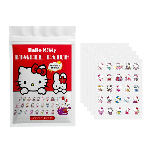 Hello Kitty pimple patch sticker set, white packets with cartoon patch graphics