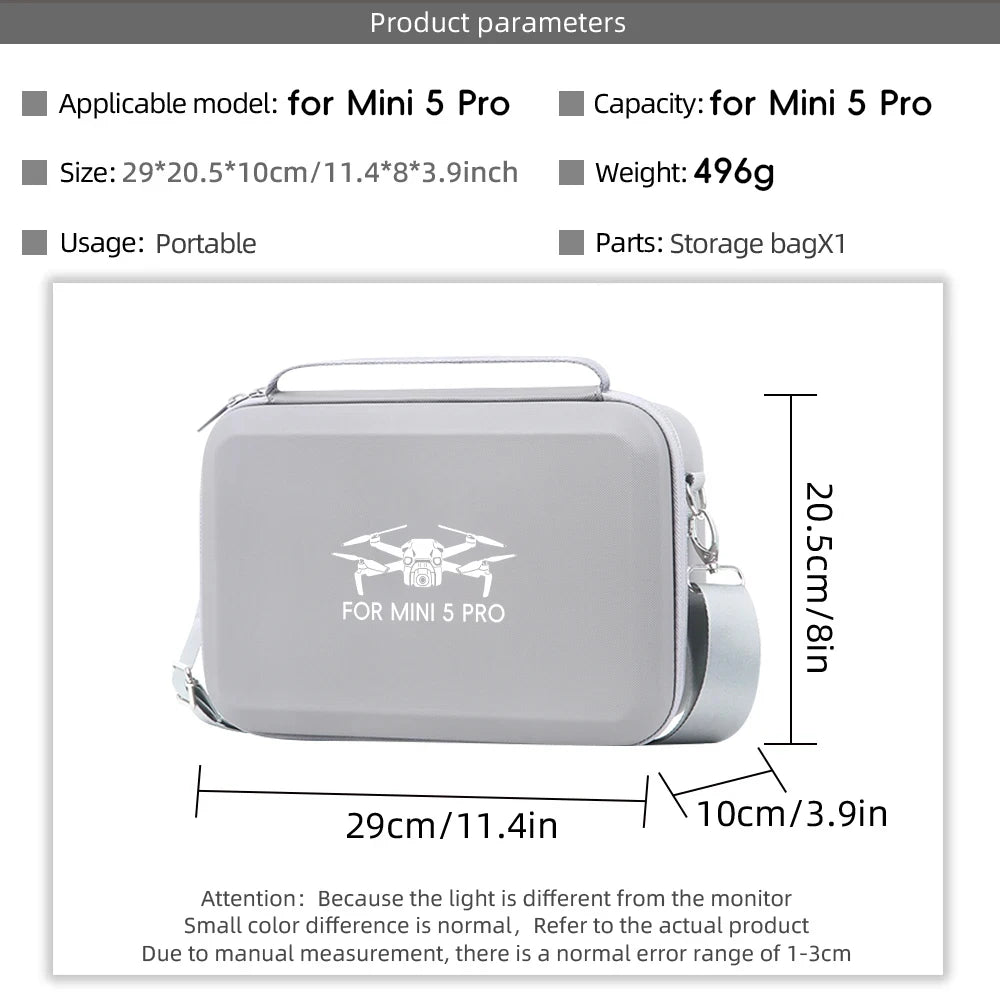 DJI Mini 5 Pro Carrying Case | Hard Shell Shoulder Storage Bag Tidesmit