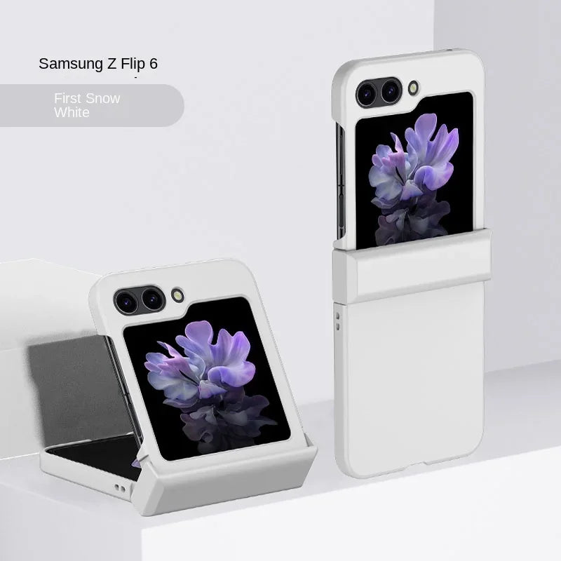 Samsung Galaxy Z Flip 7 Case: Military-Grade Shockproof Hinge Cover White Tidesmit