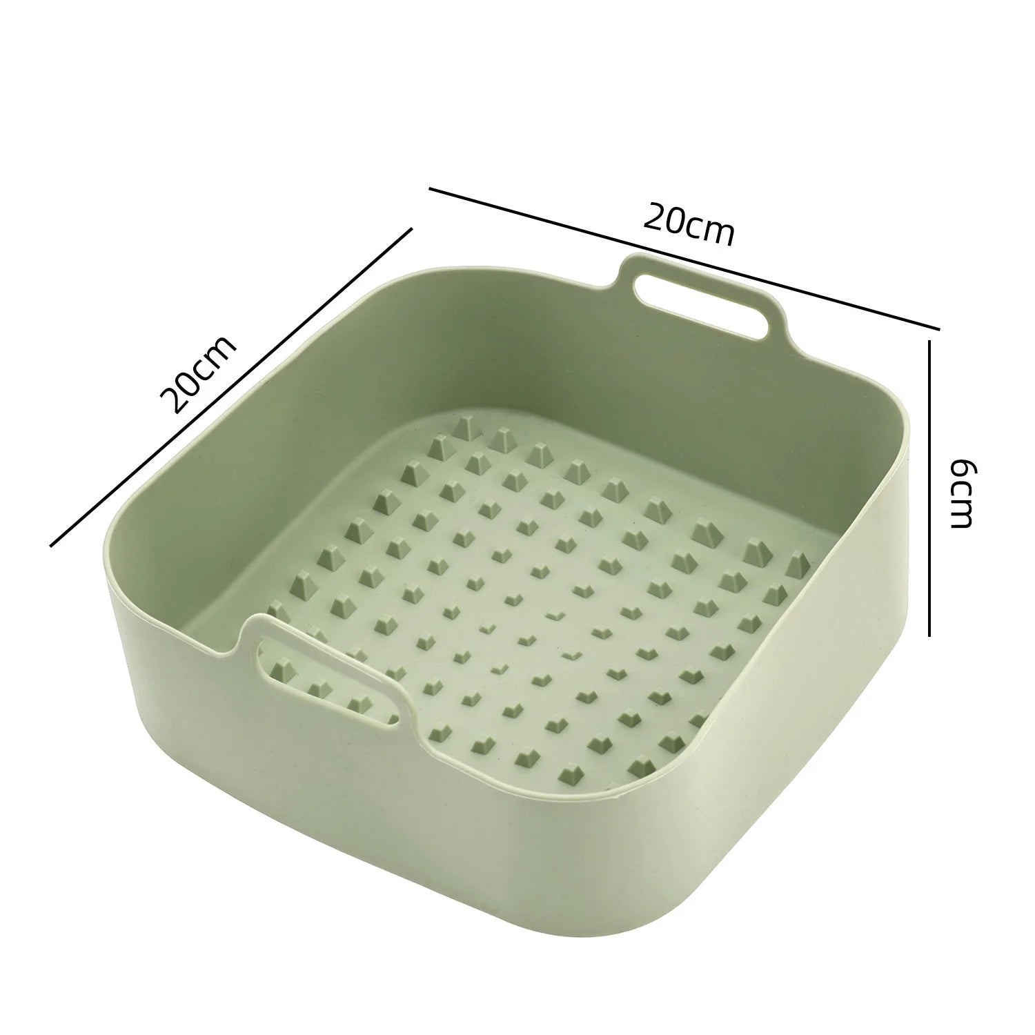 Silicone Air Fryer Baking Tray Square Reusable High Temperature Resistant Air Fryer Baking Pan Insulation Mat Oven Baking Tools