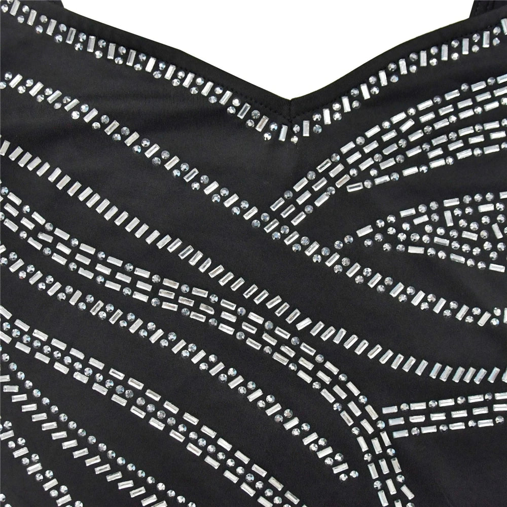 HBLL Women Dresses for Special Occasions Sexy Rhinestone Cocktail Floor Length Long Maxi Dress Evening Party Birthday Dresses