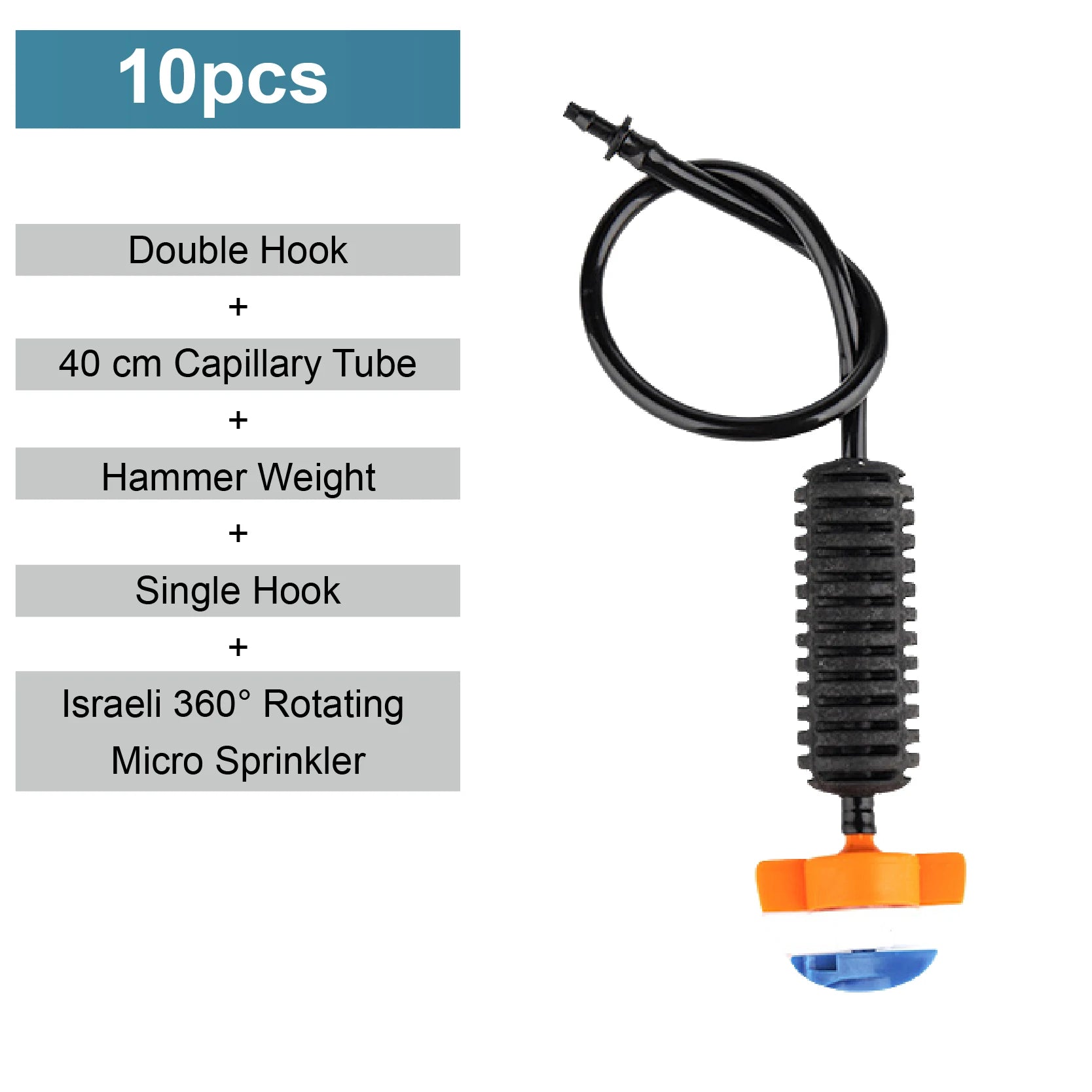 Greenhouse Hanging Mist Sprayer 360° Rotating Irrigation Spray Nozzle Fogging Sprinkler Nozzle for Garden Irrigation