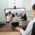 4 Inch LED Ring Light for Video Calls - Adjustable Tone Clip-On Light Default Title Tidesmit