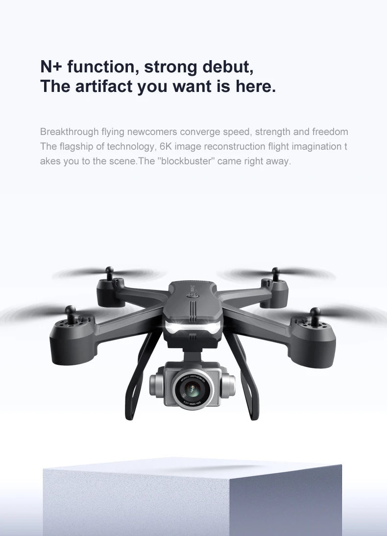 4K Dual Camera Drone: Foldable Beginner GPS Drone with Height Hold Tidesmit