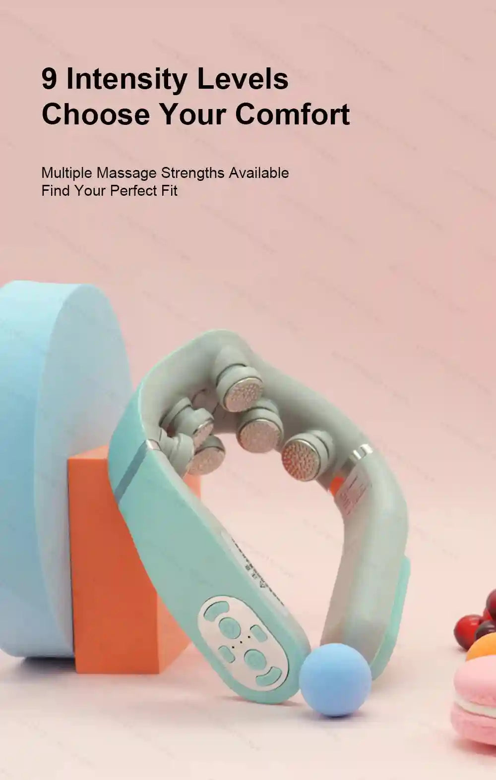 Cervical Neck Massager - TENS Pulse Heat Therapy for Muscle Relief Eye Massage Instrument Tidesmit