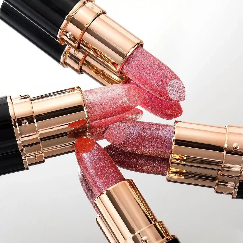 Metallic Glitter Waterproof Lipstick - Long-Lasting Shimmer Formula Lip Care Tidesmit