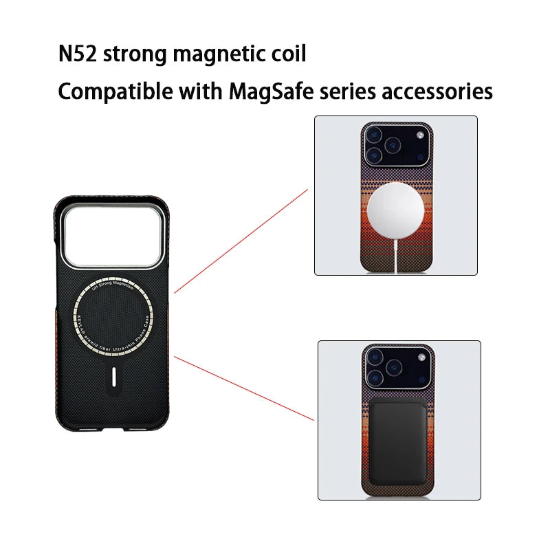 iPhone 17 Pro Max Aramid Fiber Case - Slim Magnetic Protection Tidesmit