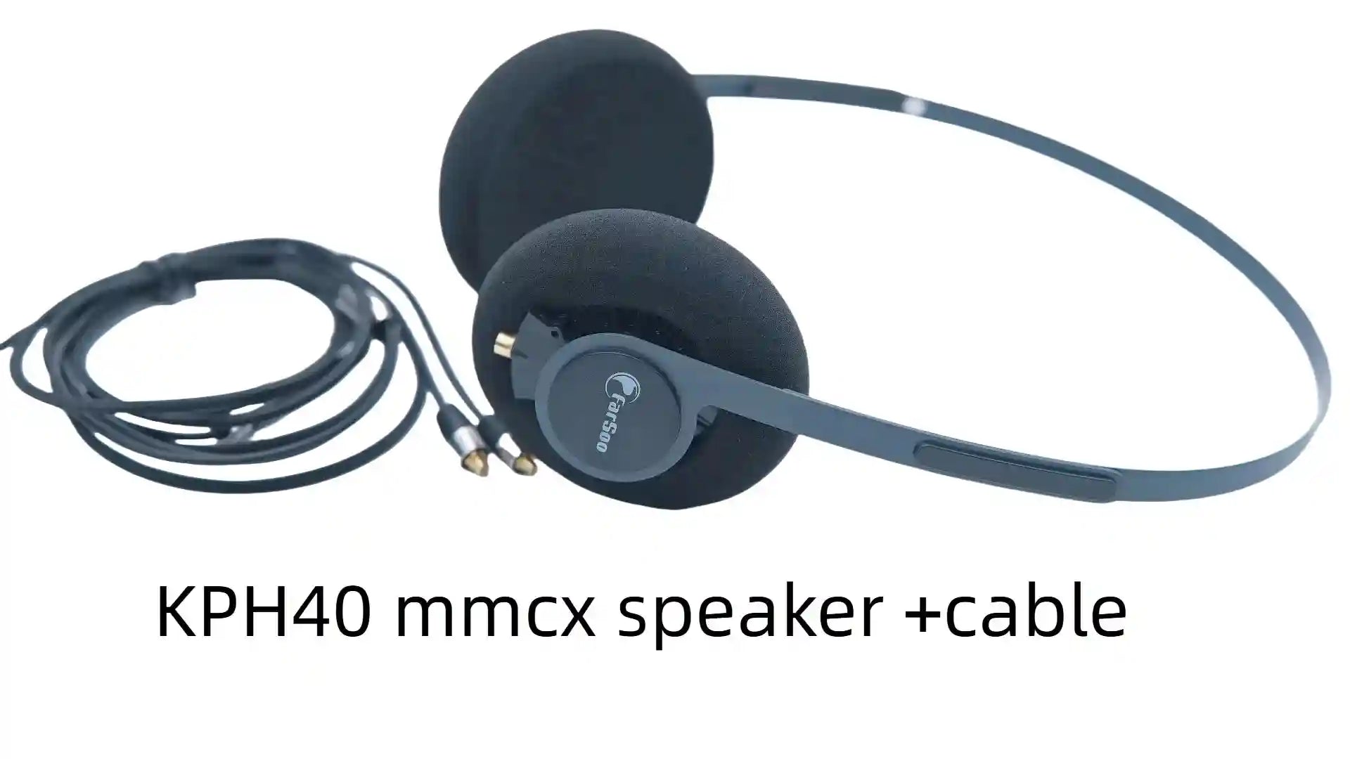 Wired Retro Headphones - Lightweight HiFi Stereo Over Ear Audio 40 mmcx cable gray China Mainland Tidesmit