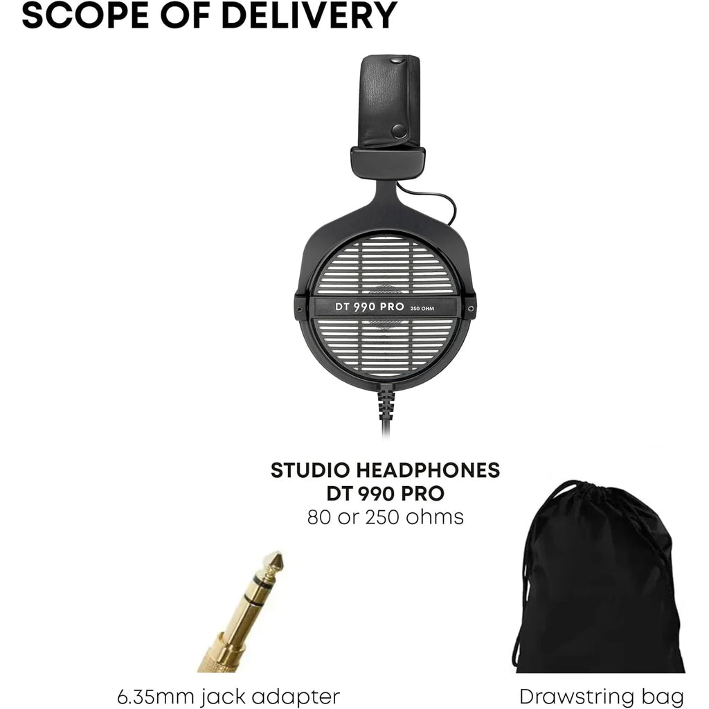 DT990 PRO Studio Headphones: Over-Ear Open-Back for Precise Mixing Tidesmit