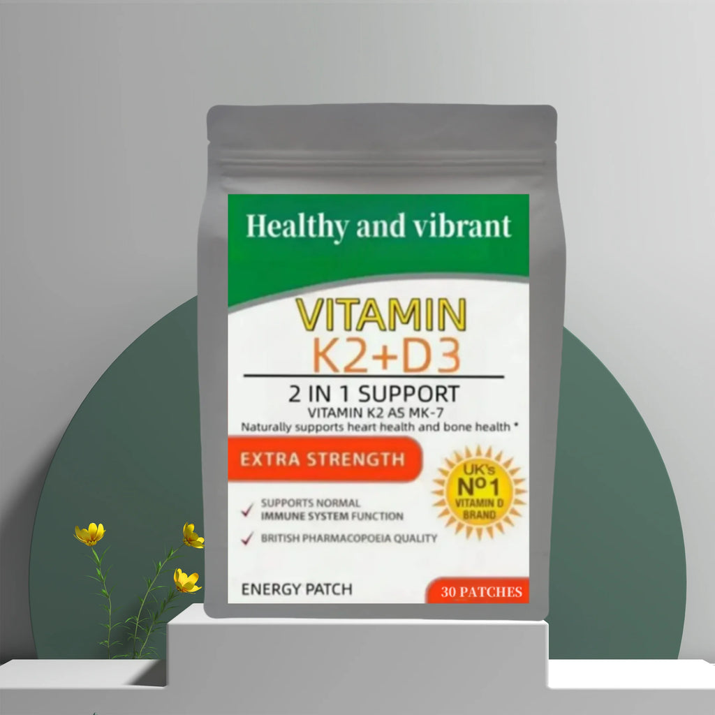 Hot sale Premium Non-GMO Vitamin K2 (MK-7) with D3 Transdermal Patches – Biologically Active Complex with Biotin & Folic Acid