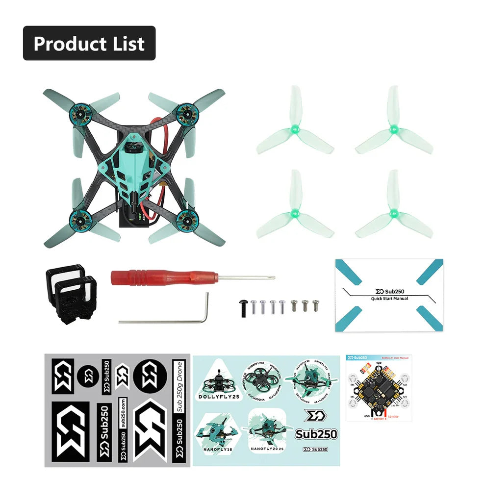 Nanofly20 2S 2-Inch FPV Camera Drone with O4 HD and ELRS Tidesmit