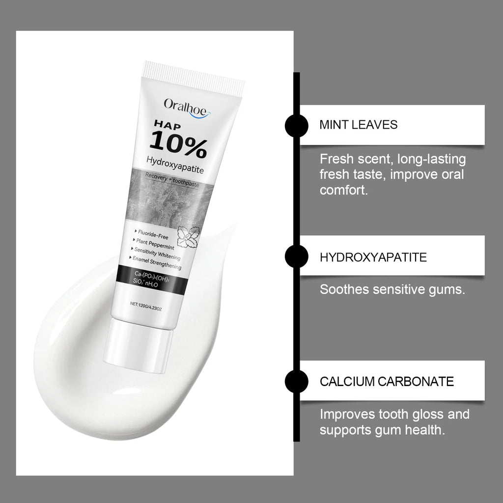 Tidesmit hydroxyapatite whitening toothpaste for enamel repair and stain removal for brighter, fresh breath