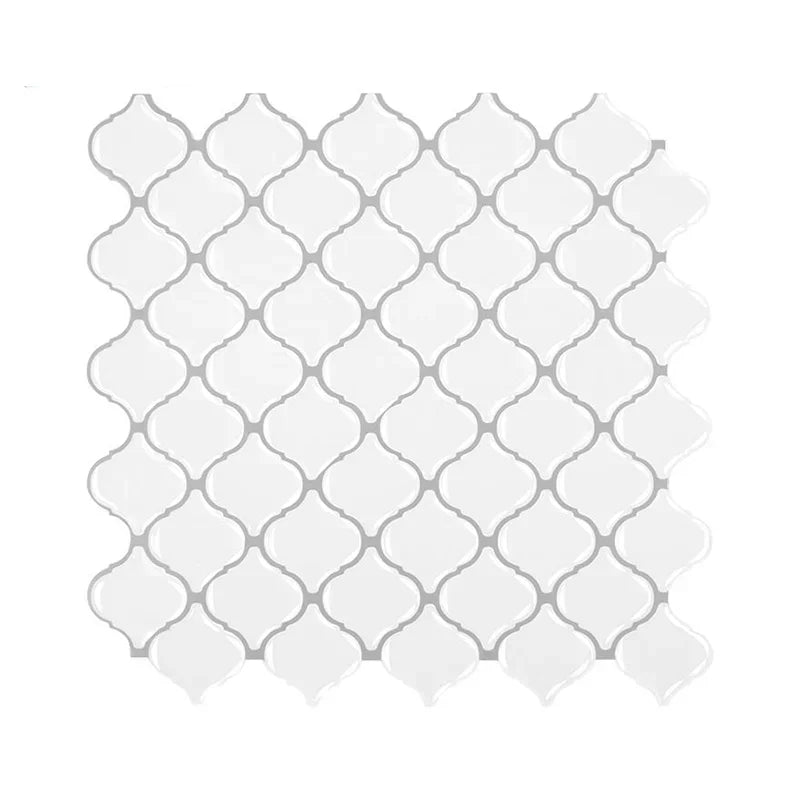5/10PCS Self Adhesive Mosaic Vinyl Wall Tiles Stickers Wallpaper Gourd Shape 12X12Inch Brick Design for Kitchen Home Decoration