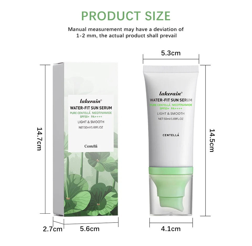 Tidesmit SPF 50 Centella Asiatica sunscreen essence with a non-sticky refreshing finish for all skin types