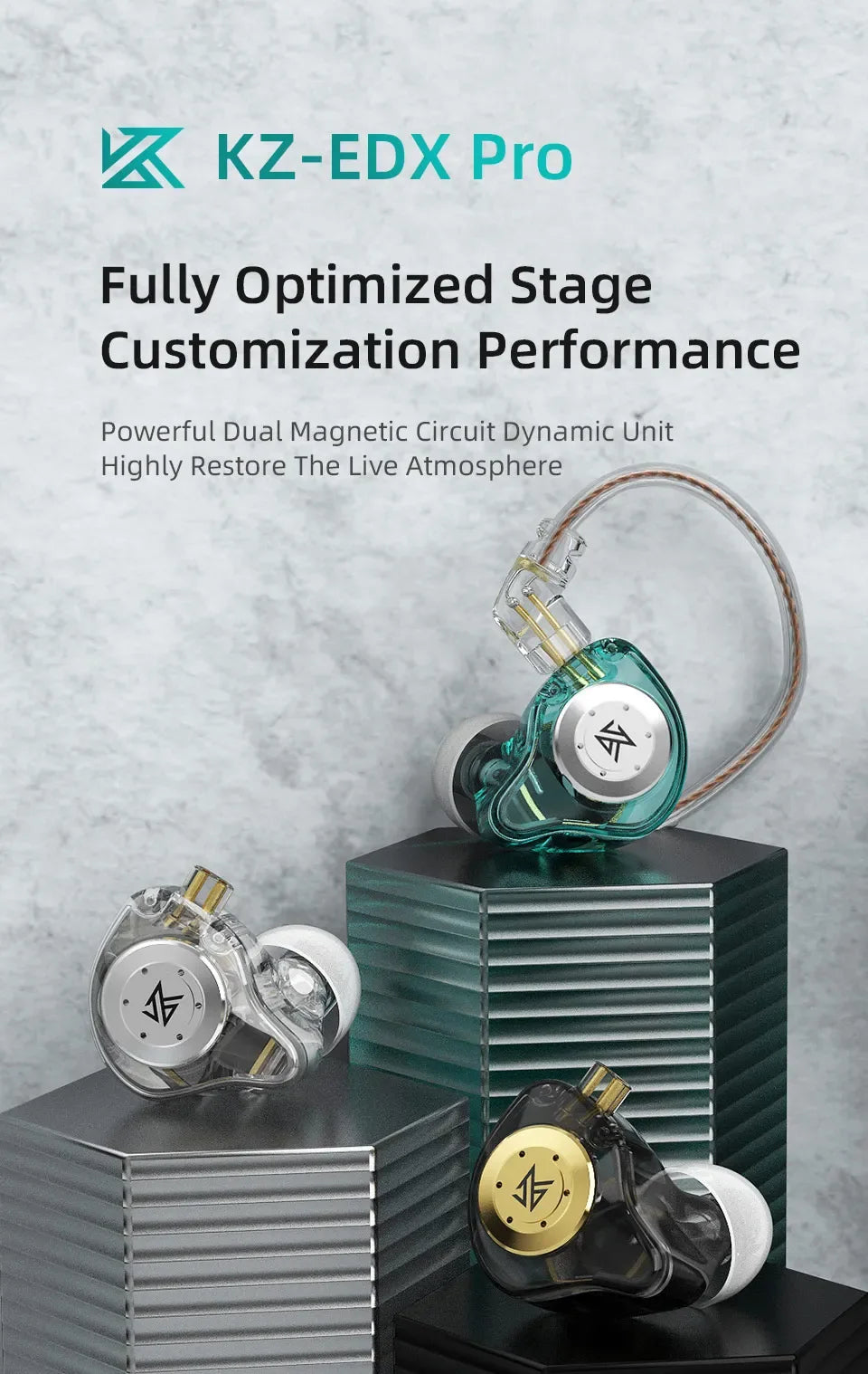 KZ EDX pro Earphones Bass In Ear Monitor Headphones Sport Noise Cancelling HIFI Headset New Arrival! Tidesmit