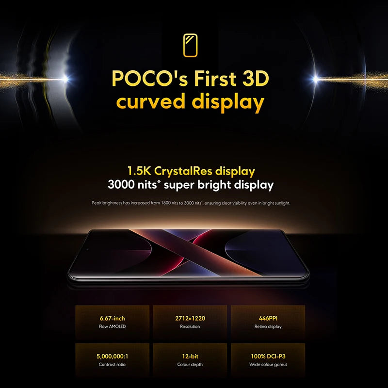 POCO X7 5G Smartphone | 12GB 512GB 120Hz AMOLED Display Black AE Tidesmit