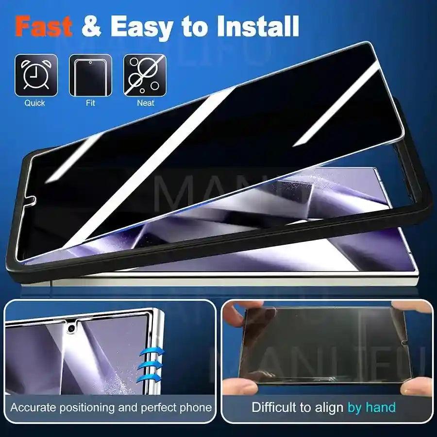Privacy Screen Protector for Samsung Galaxy S25 Ultra - 9H Tempered Glass AE Tidesmit