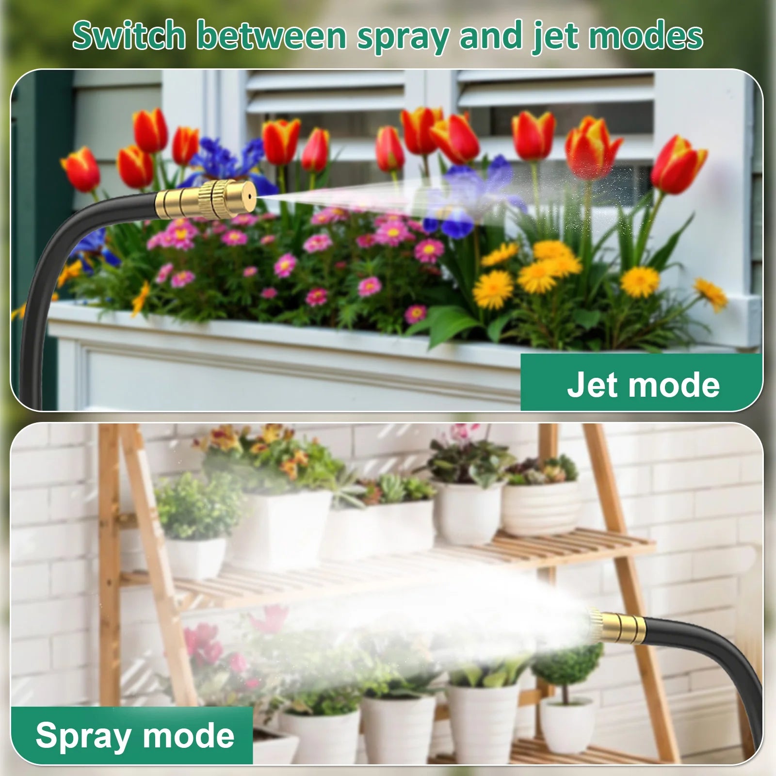 🌿 5M DIY Drip Irrigation System Kit | 360° Adjustable Brass Misting Spray Nozzle | Automatic Garden Watering Set for Vegetable Plot, Pot Plant, Greenhouse