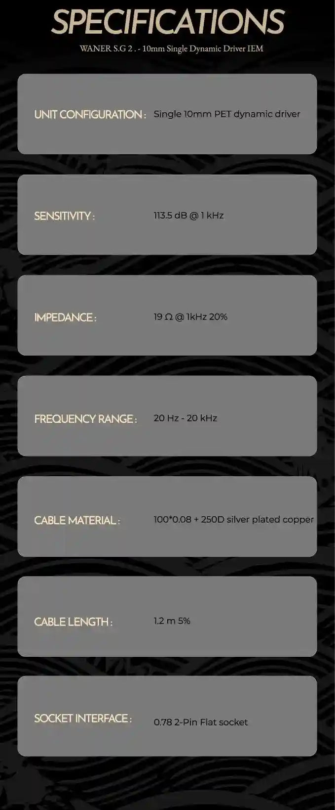 TangZu Waner 2 IEM Wired Earbuds | Balanced Studio Monitor Sound Tidesmit