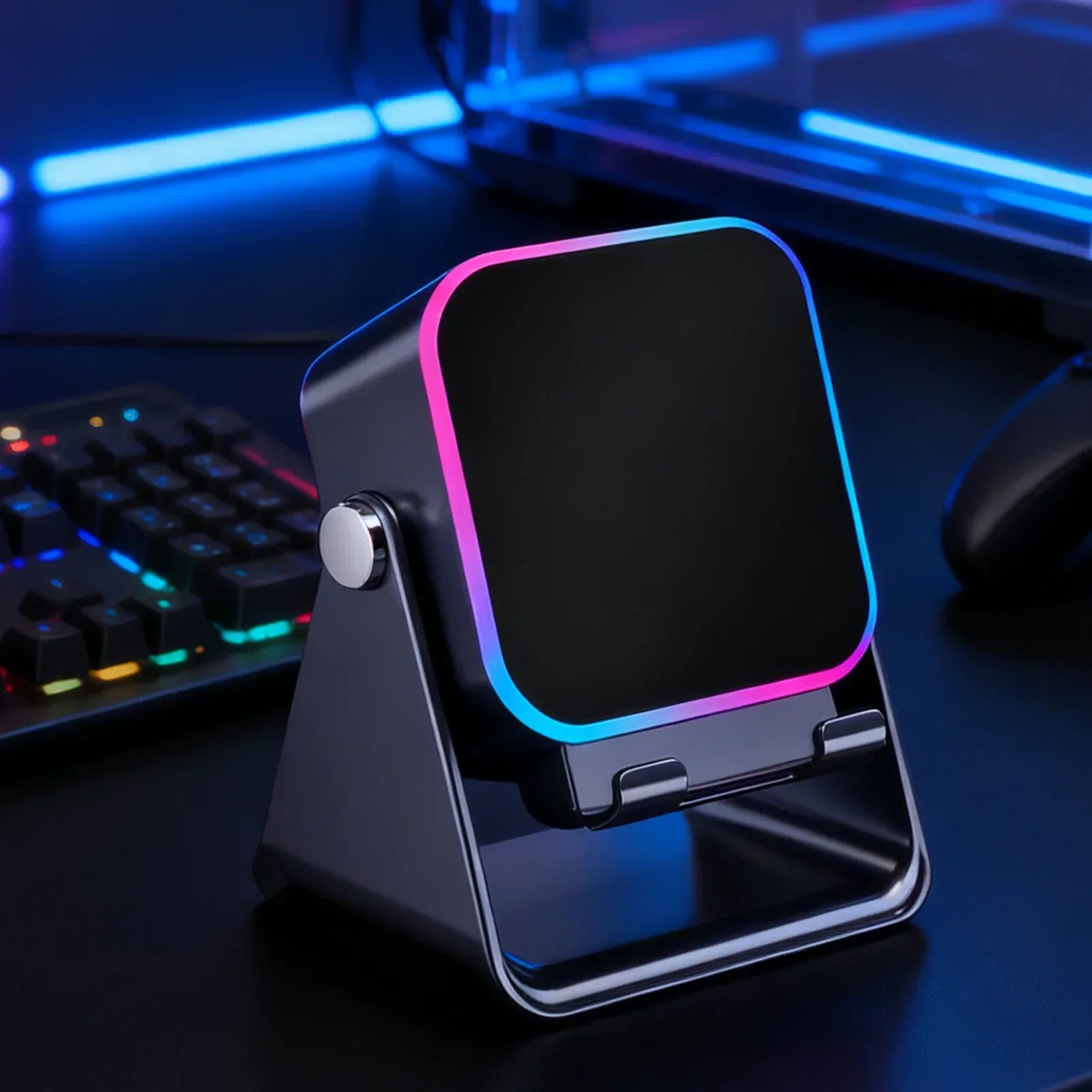 5 In 1 Auto Induction Bluetooth Speaker With 8 Modes RGB Light Portable Audio Device With Phone Holder Holiday Christmas Gift