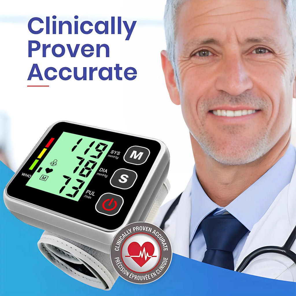 Smart Electronic Bp Monitors High Accurate BP Monitors Wrist Blood Pressure Monitor Tonometer Digital Sphygmomanometer