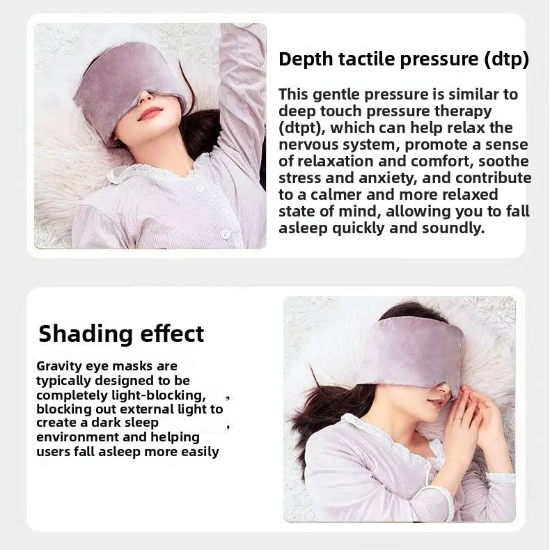 Deep Sleep Gravity Eye Mask Light Blocking Noise Reducing Sleeping Headband Comfortable Nap Aid Office Dorm Relaxation Tool