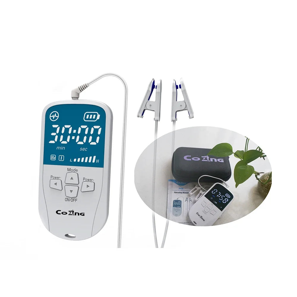 Vagus Nerve Stimulation Device for Sleep - Portable White Ear Clip Relaxation Treatment white Tidesmit