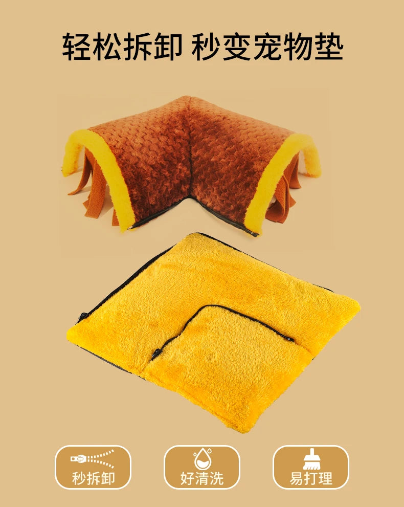 Warm Guinea Pig Hideout Tunnel Bed, Soft Removable Guinea Pig Tunnels And Tubes for Cage, Guinea Pig Hides Fleece For Rat, Sturd