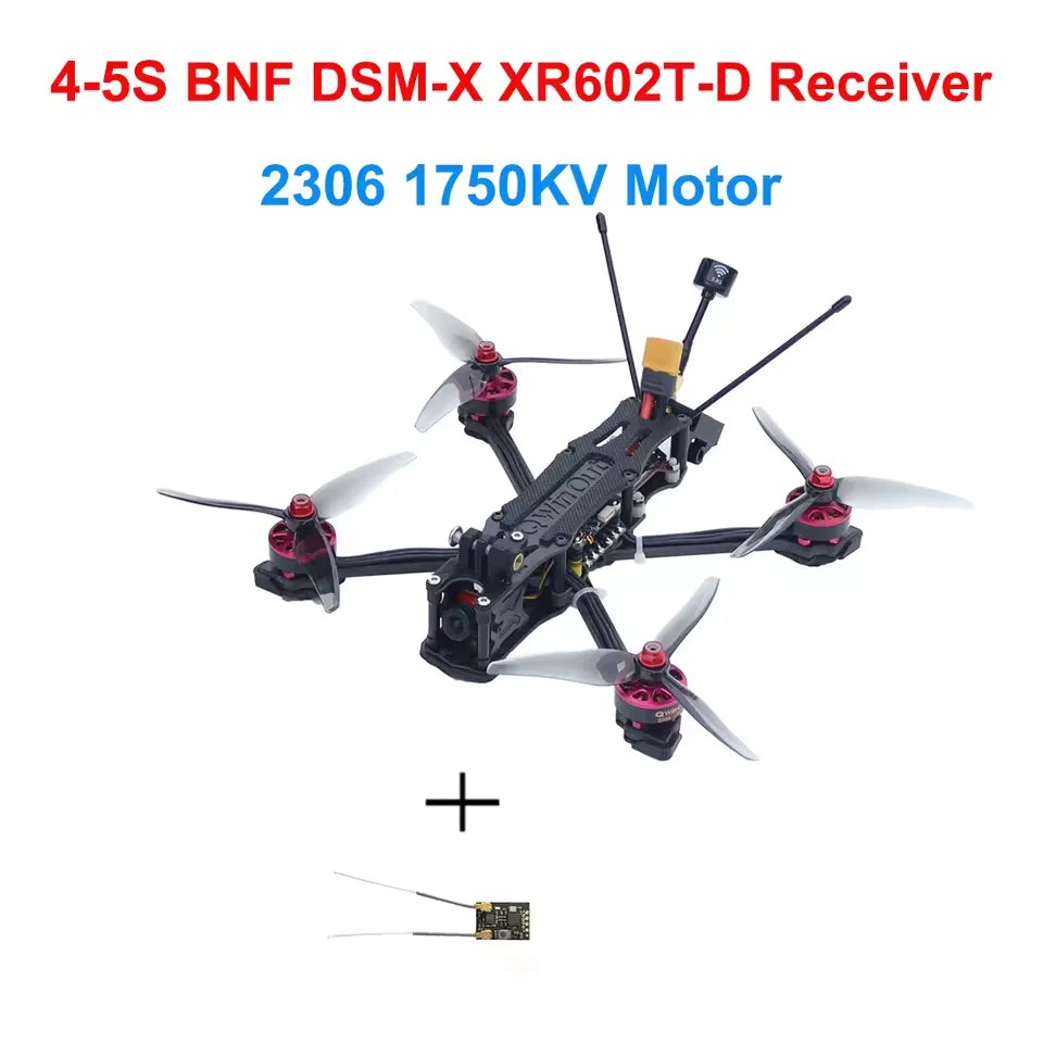 FPV Racing Drone 220mm RTF 4S Brushless Quadcopter Kit 4-5S BNF DSM-X RX Tidesmit